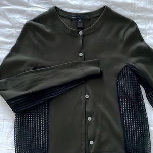 MMJ cardigan L olive black
